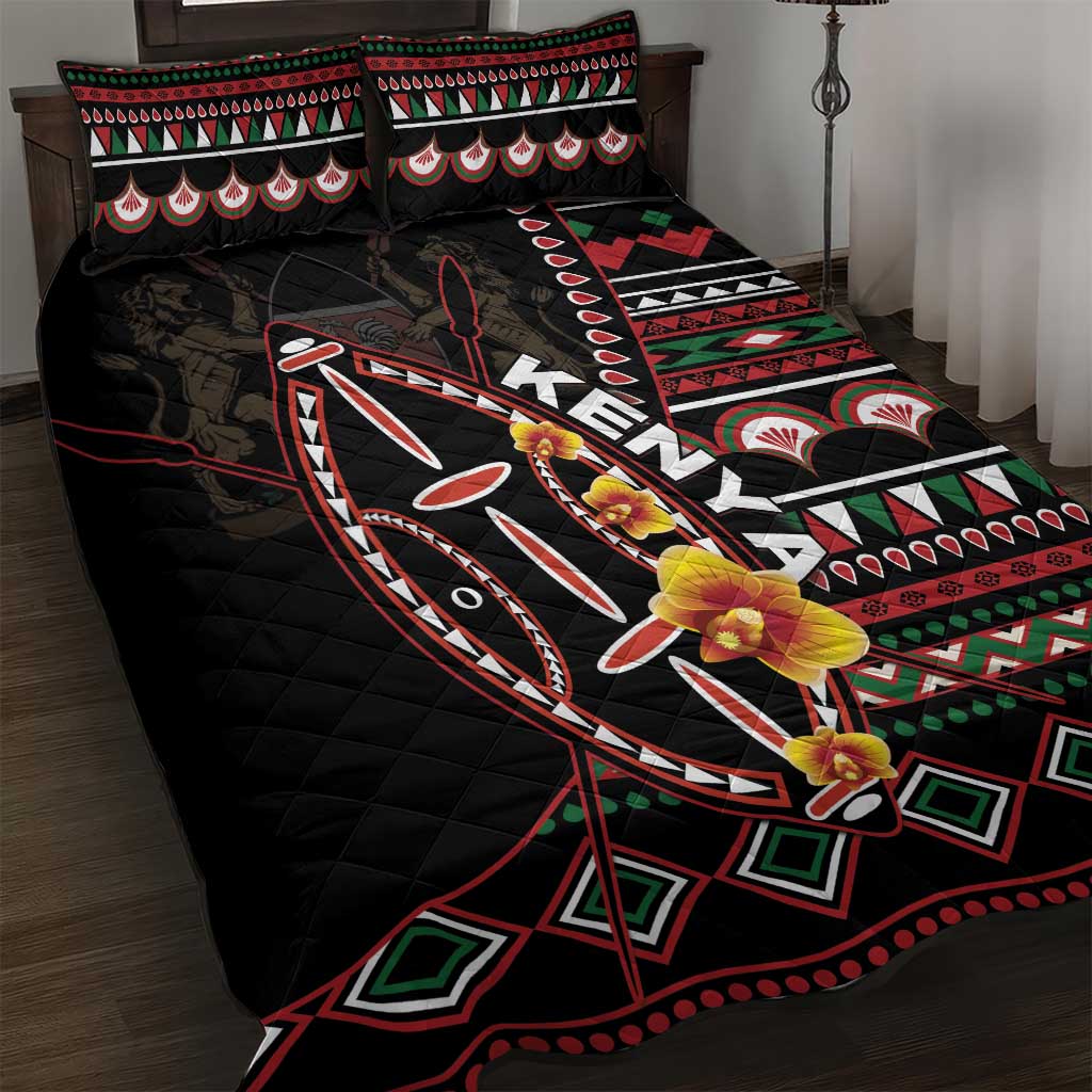 Kenya Quilt Bed Set Jamhuri Day, Kenya Shield LT01