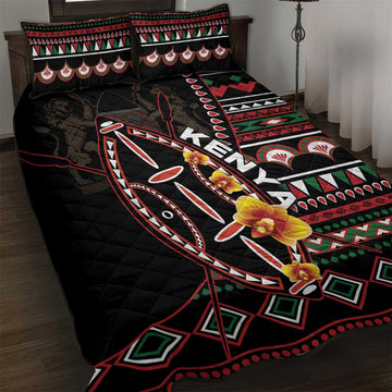 Kenya Quilt Bed Set Jamhuri Day, Kenya Shield LT01