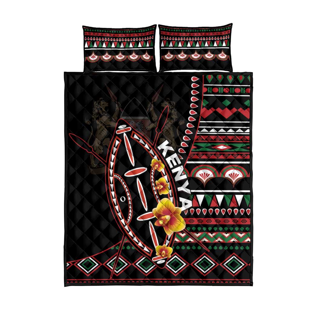 Kenya Quilt Bed Set Jamhuri Day, Kenya Shield LT01