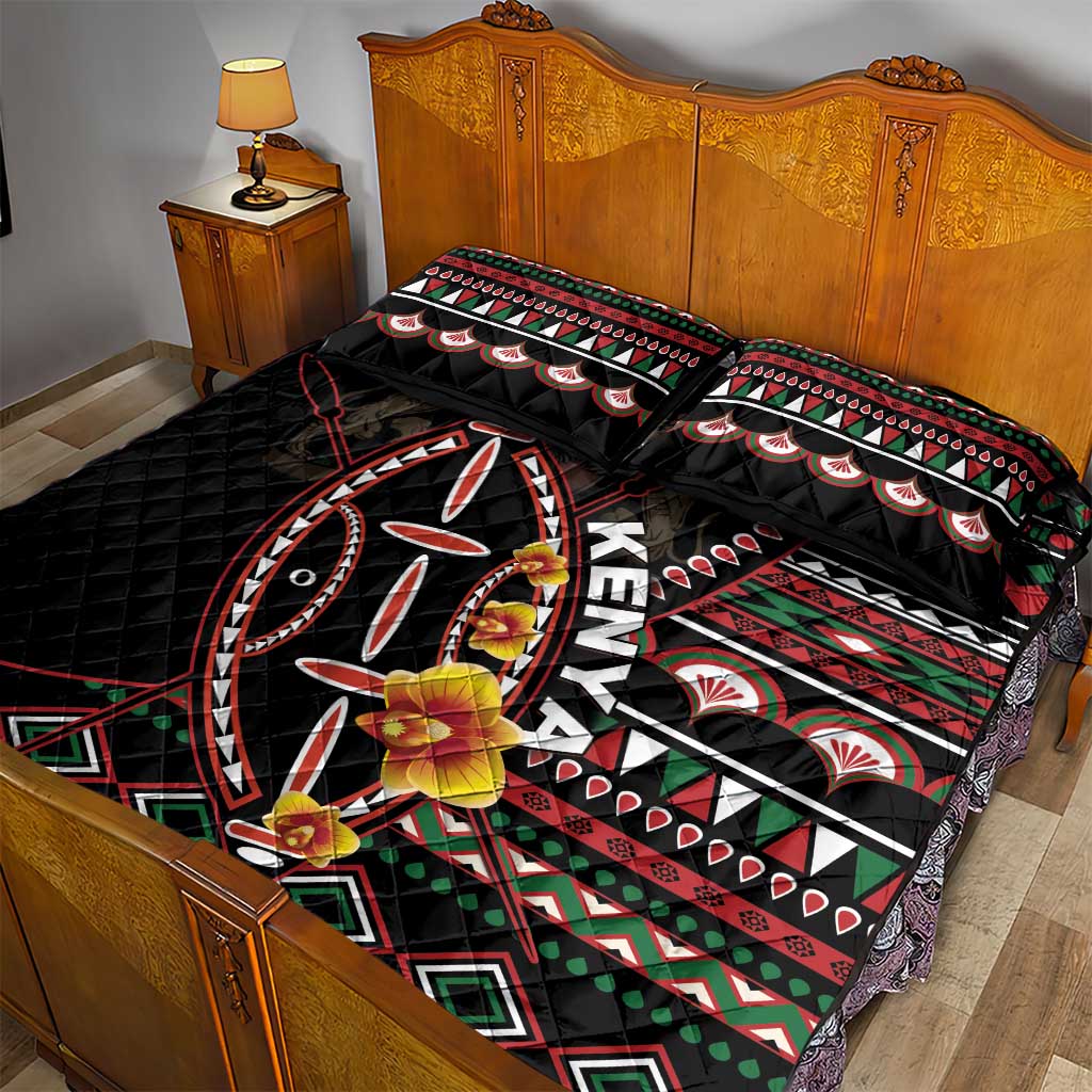Kenya Quilt Bed Set Jamhuri Day, Kenya Shield LT01