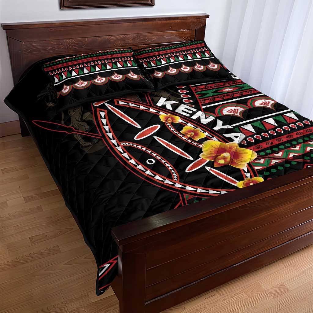 Kenya Quilt Bed Set Jamhuri Day, Kenya Shield LT01