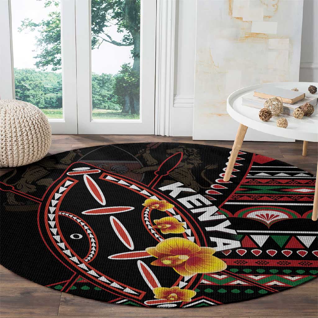 Kenya Round Carpet Jamhuri Day, Kenya Shield LT01
