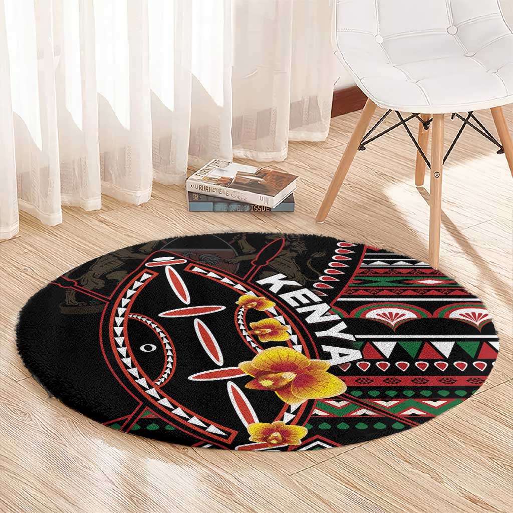 Kenya Round Carpet Jamhuri Day, Kenya Shield LT01