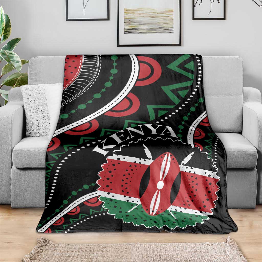 Kenya Blanket Harambee African Pattern - Coat of Arms Design LT01