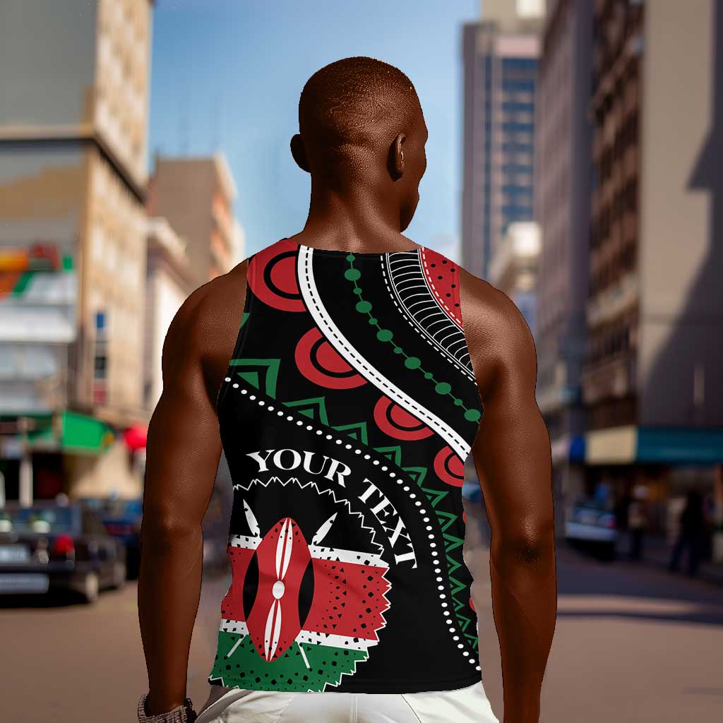 Personalized Kenya Men Tank Top Harambee African Pattern - Coat of Arms Design LT01