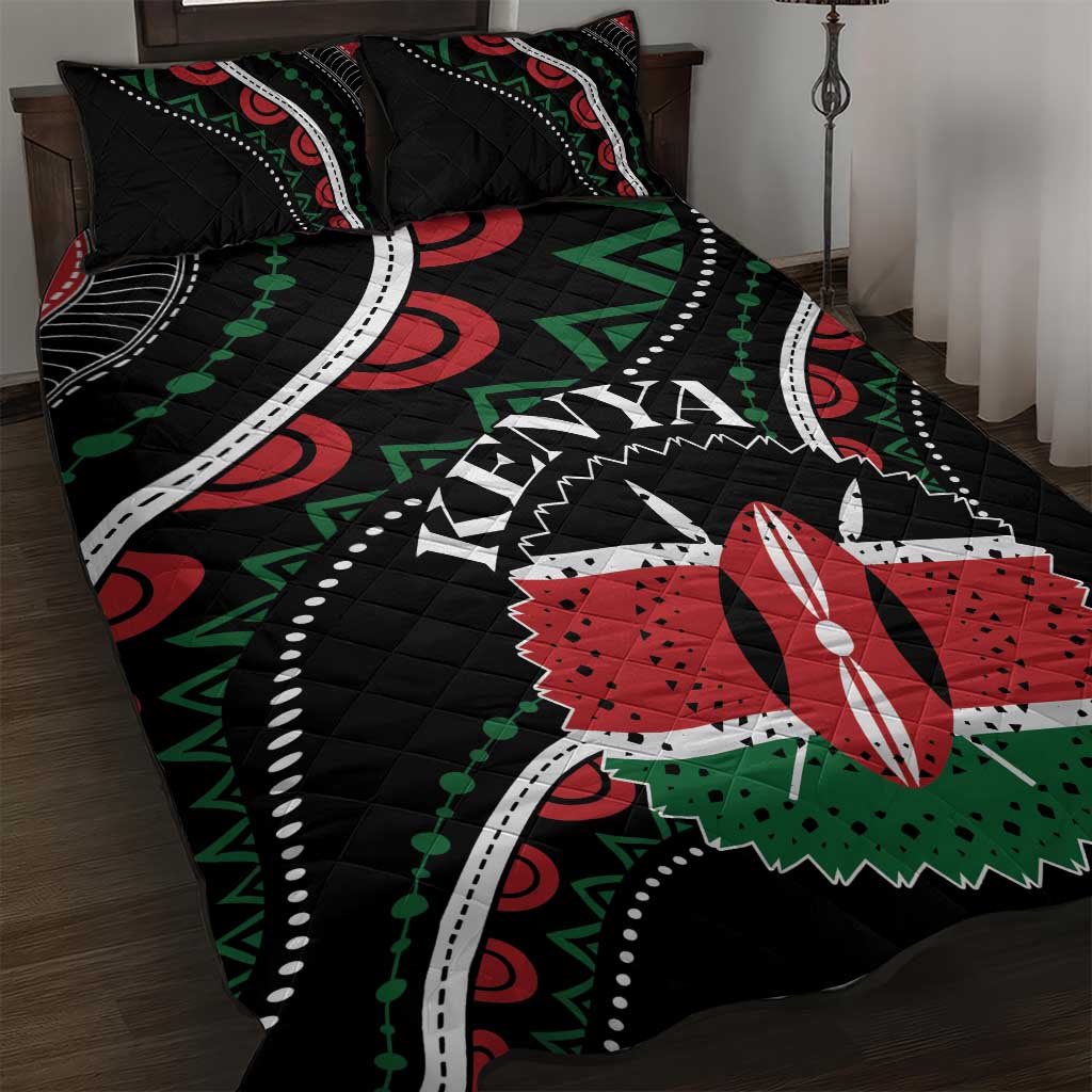 Kenya Quilt Bed Set Harambee African Pattern - Coat of Arms Design LT01