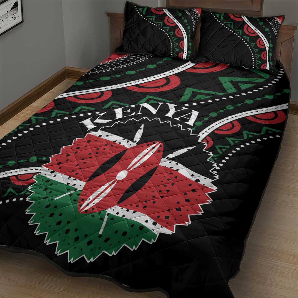 Kenya Quilt Bed Set Harambee African Pattern - Coat of Arms Design LT01