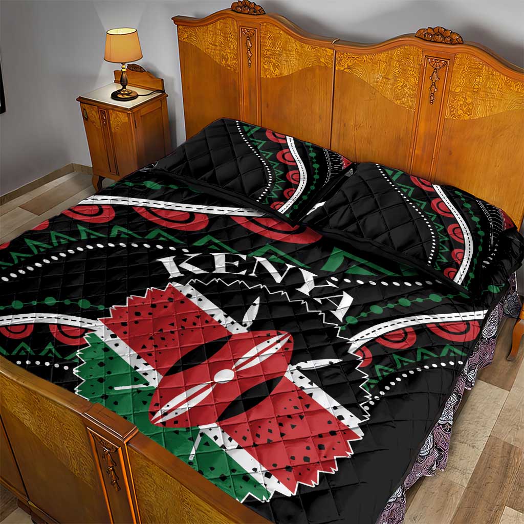 Kenya Quilt Bed Set Harambee African Pattern - Coat of Arms Design LT01