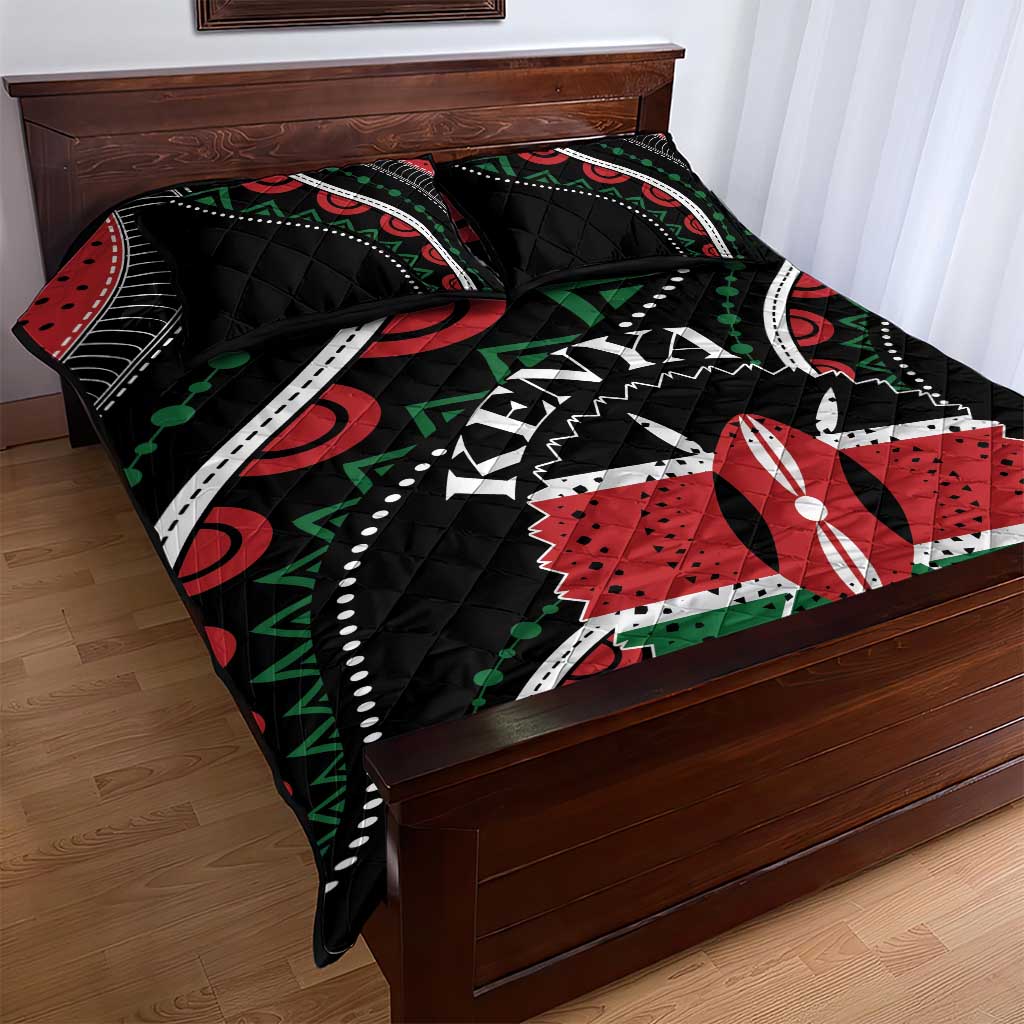 Kenya Quilt Bed Set Harambee African Pattern - Coat of Arms Design LT01
