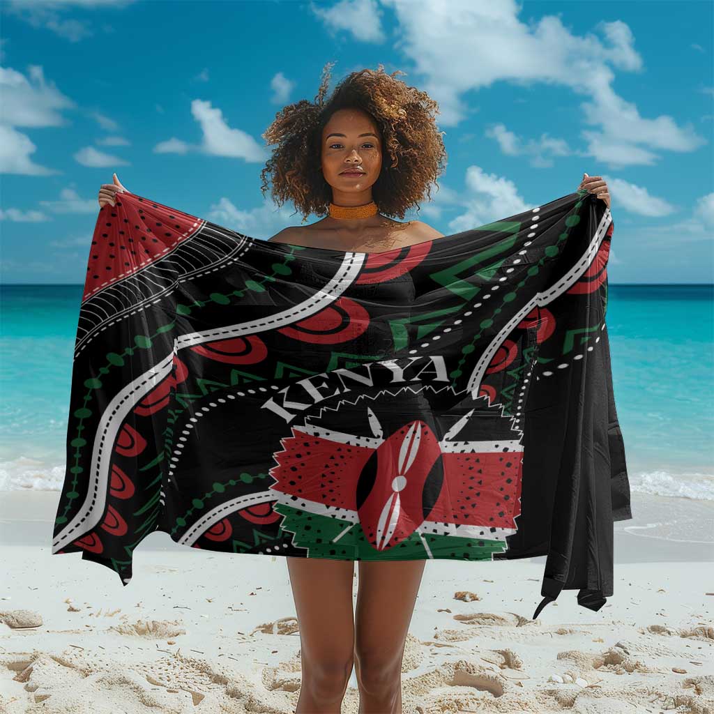 Kenya Sarong Harambee African Pattern - Coat of Arms Design LT01