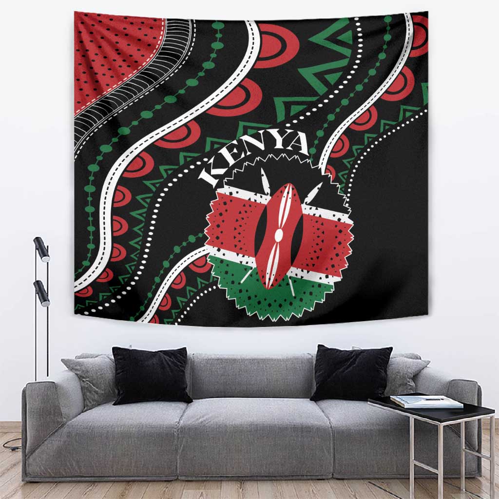 Kenya Tapestry Harambee African Pattern - Coat of Arms Design LT01