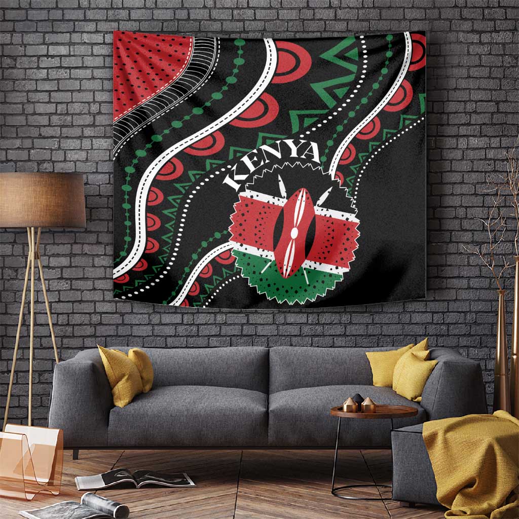 Kenya Tapestry Harambee African Pattern - Coat of Arms Design LT01