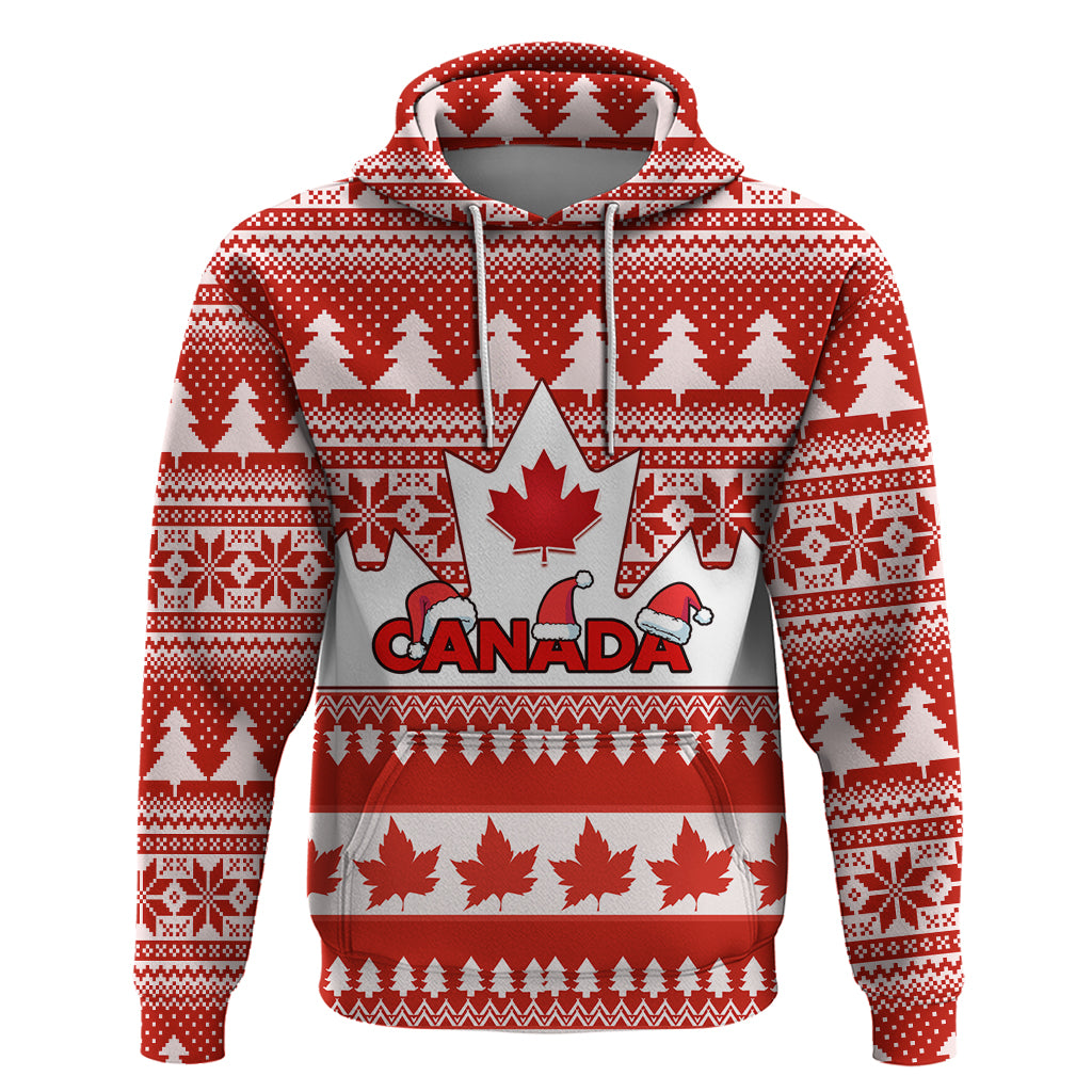 Custom Canada Christmas Hoodie Maple Leaf Unique Style LT01