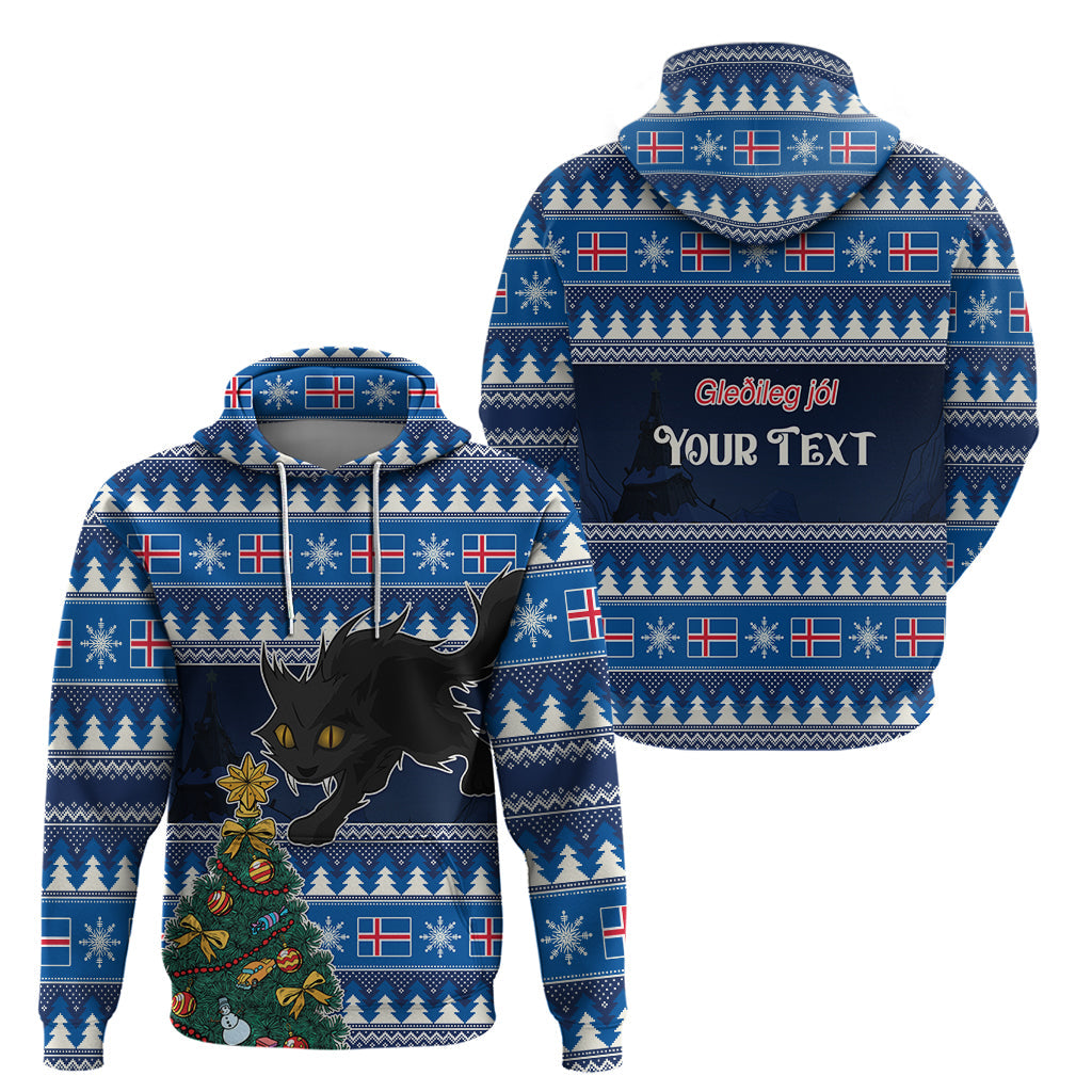 Custom Iceland Christmas Hoodie Yule Cat With Xmas Tree LT01