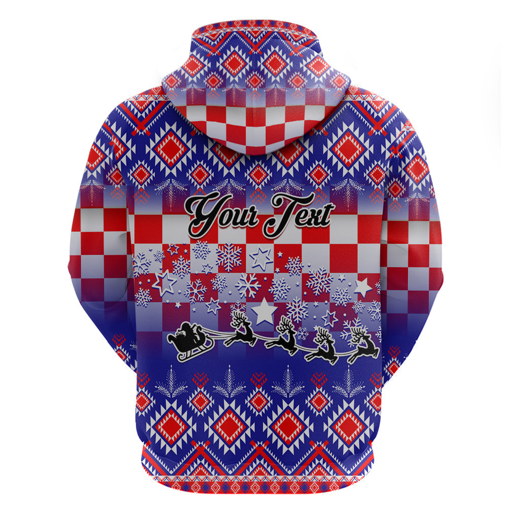 Custom Croatia Christmas Hoodie Sretan Bozic Croatian Embroidery Patterns LT01