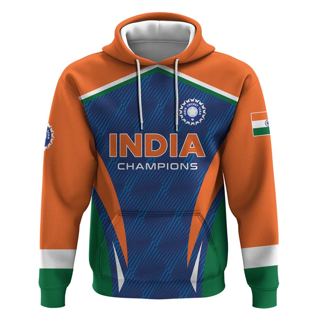 Custom India Cricket Hoodie The Men In Blue Champions LT01