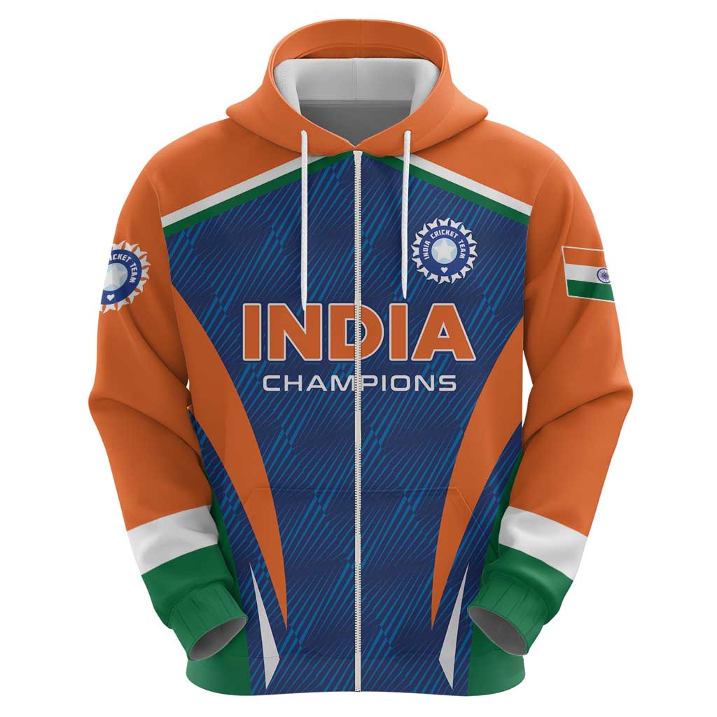 Custom India Cricket Hoodie The Men In Blue Champions LT01
