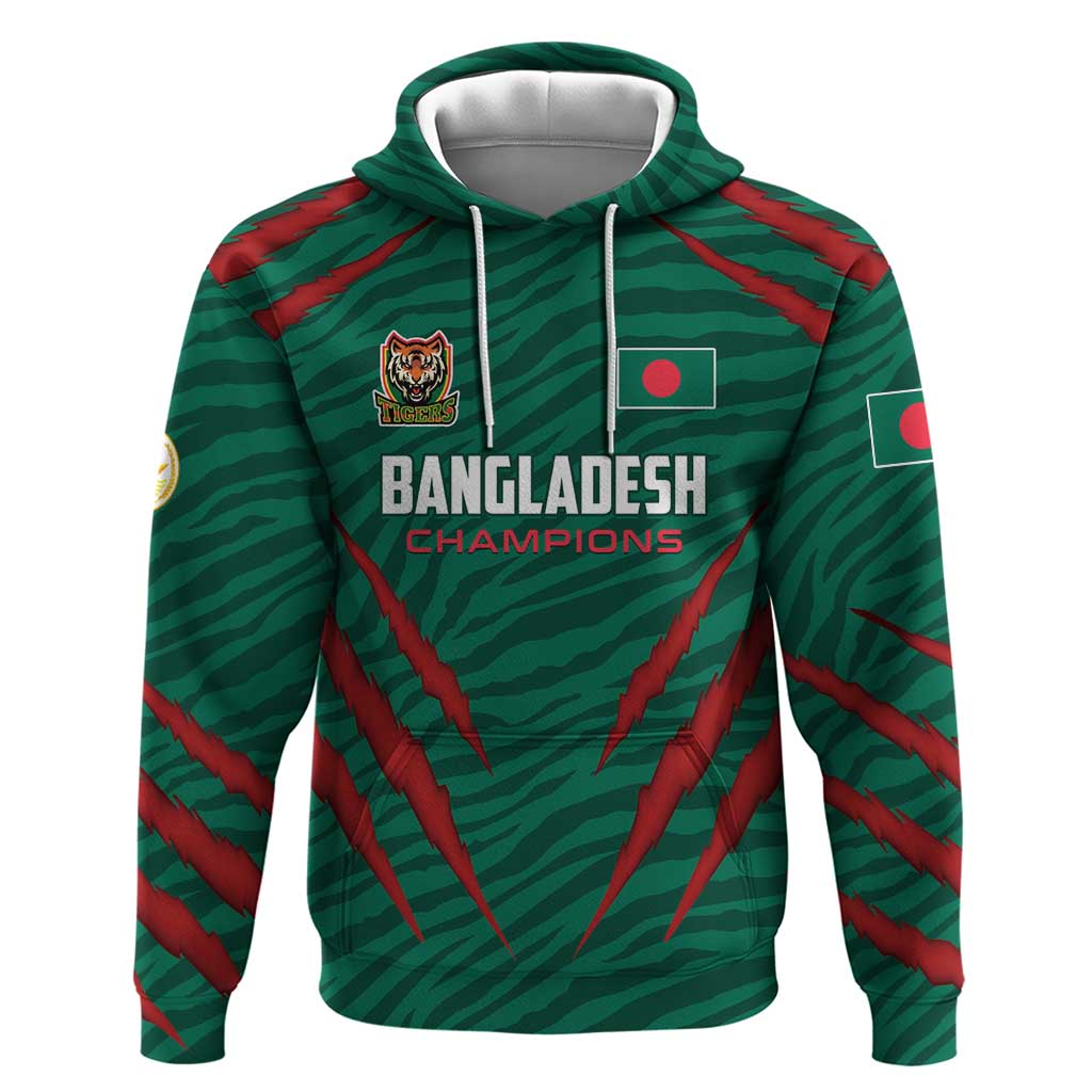 Custom Bangladesh Cricket Hoodie The Tigers Go Champions LT01