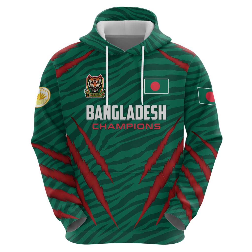 Custom Bangladesh Cricket Hoodie The Tigers Go Champions LT01