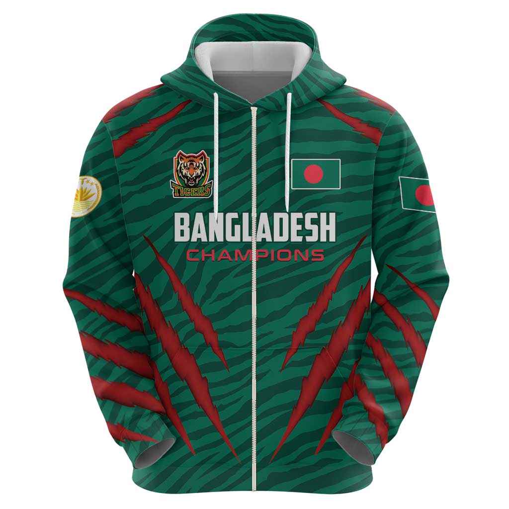 Custom Bangladesh Cricket Hoodie The Tigers Go Champions LT01