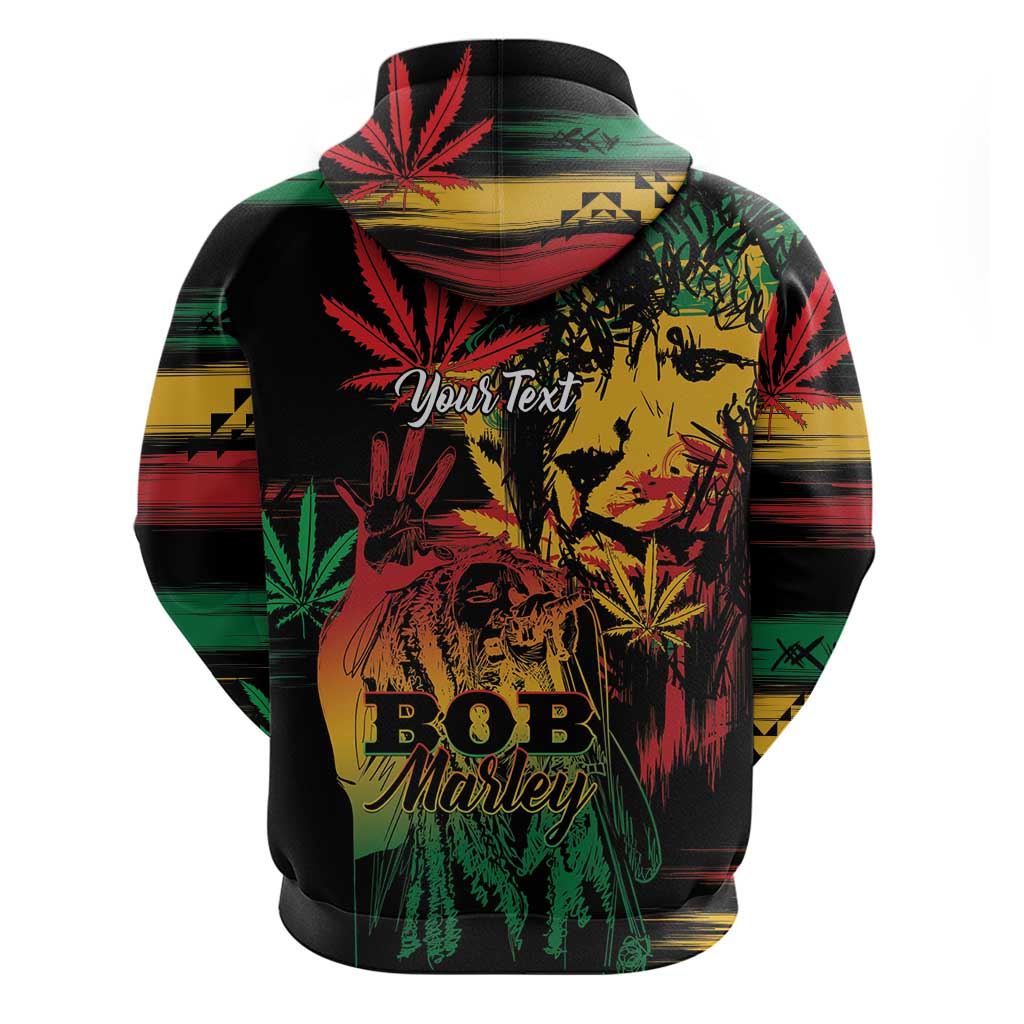 Personalized Reggae King Marley One Love Hoodie Rastafarian Lion Grunge LT01