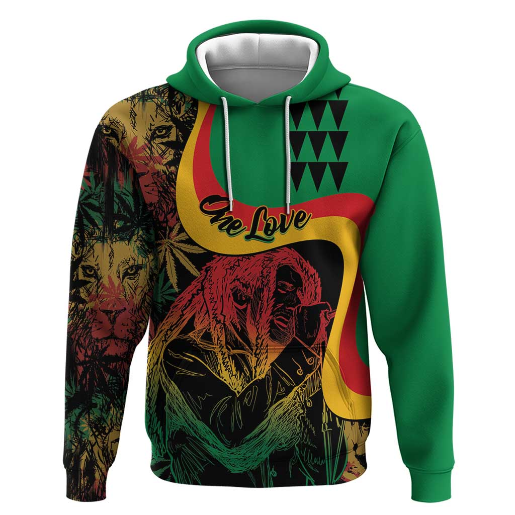Personalized Legend Reggae Marley Hoodie Kakau Jawaiian LT01