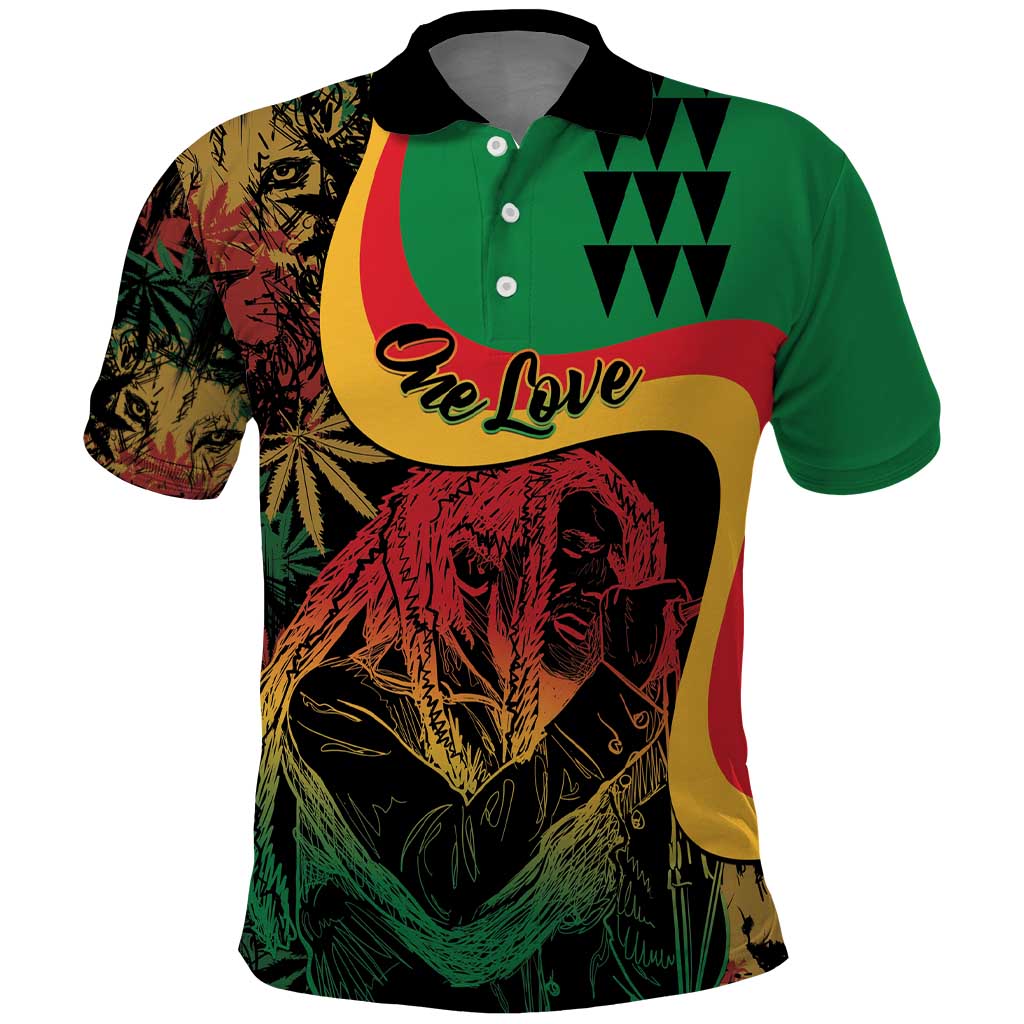 Personalized Legend Reggae Marley Polo Shirt Kakau Jawaiian LT01