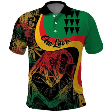 Personalized Legend Reggae Marley Polo Shirt Kakau Jawaiian LT01