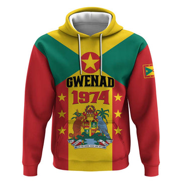 Personalized Gwenad Hoodie Grenada Coat Of Arms Flag Style LT01