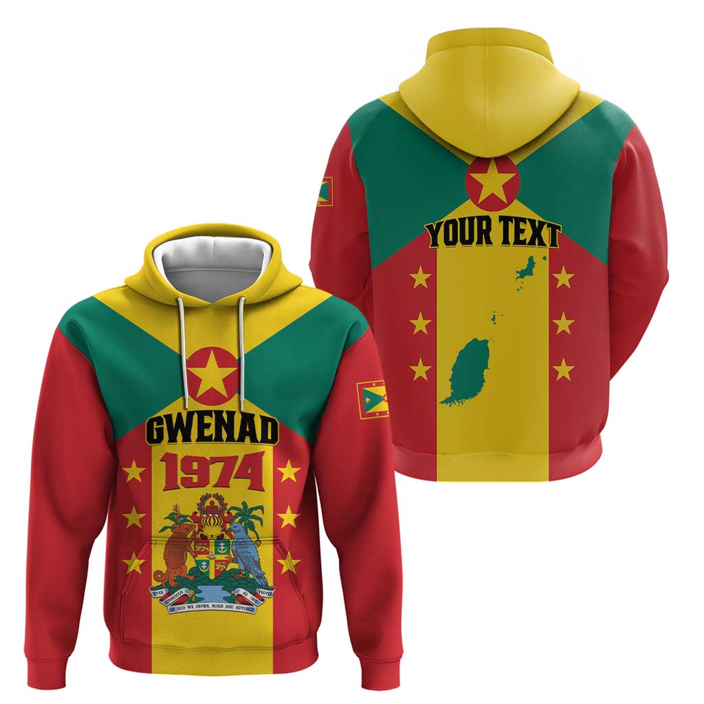 Personalized Gwenad Hoodie Grenada Coat Of Arms Flag Style LT01