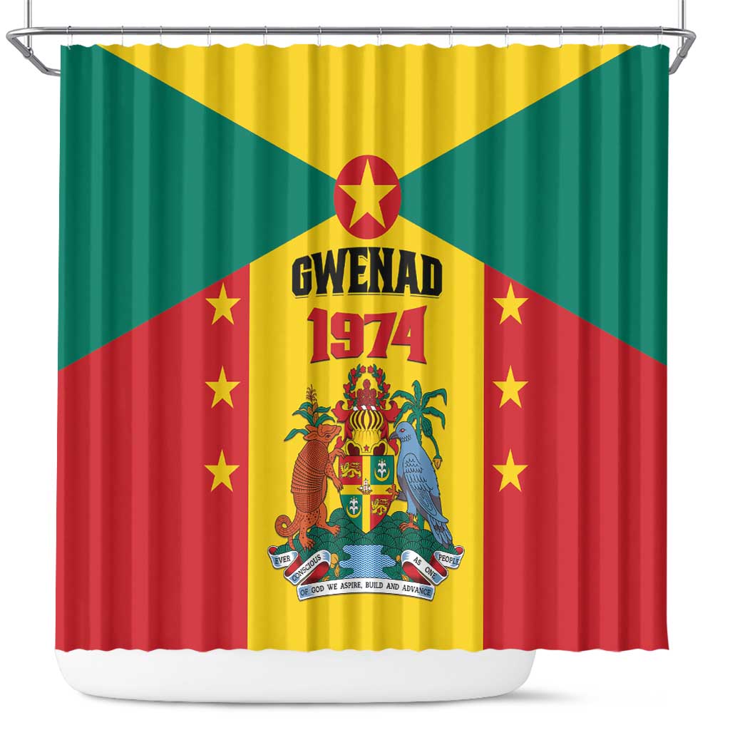 Gwenad Shower Curtain Grenada Coat Of Arms Flag Style LT01