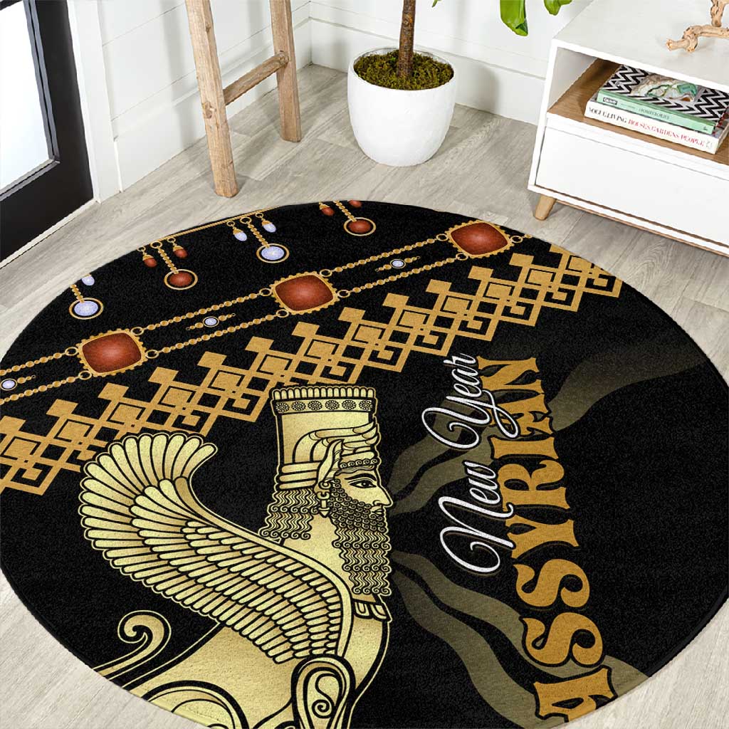 Assyrian New Year Round Carpet Akitu 6774 Kha B Nissan LT01