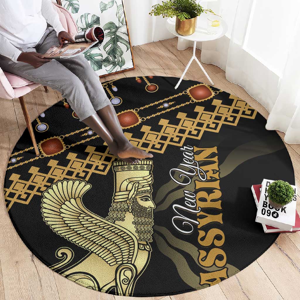 Assyrian New Year Round Carpet Akitu 6774 Kha B Nissan LT01