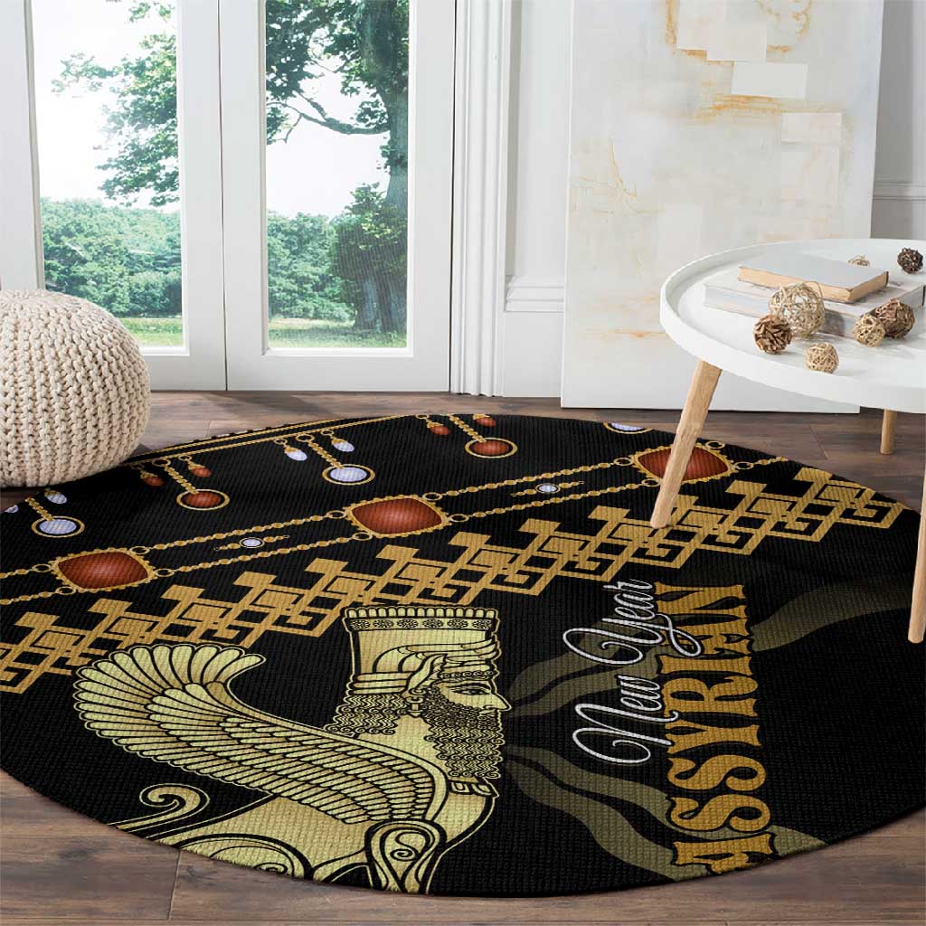 Assyrian New Year Round Carpet Akitu 6774 Kha B Nissan LT01