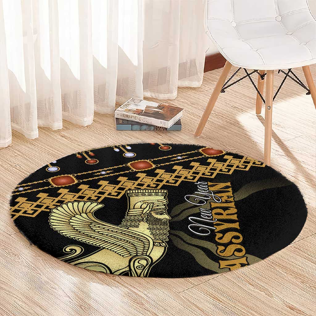 Assyrian New Year Round Carpet Akitu 6774 Kha B Nissan LT01