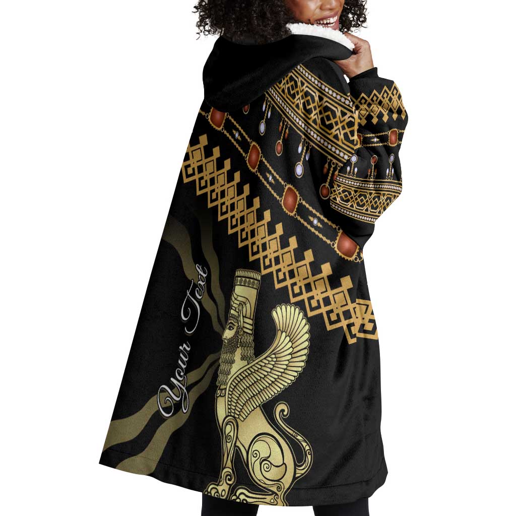 Assyrian New Year Wearable Blanket Hoodie Akitu 6774 Kha B Nissan LT01