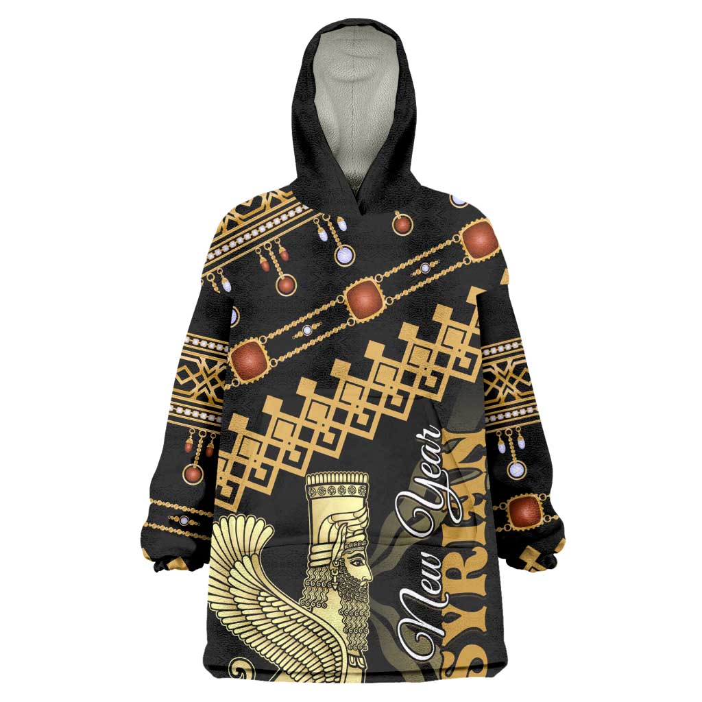 Assyrian New Year Wearable Blanket Hoodie Akitu 6774 Kha B Nissan LT01