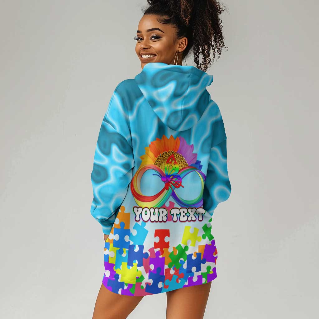 World Autism Awareness Day 2024 Hoodie Dress In A World Where You Can Be Anything Be Kind LT01