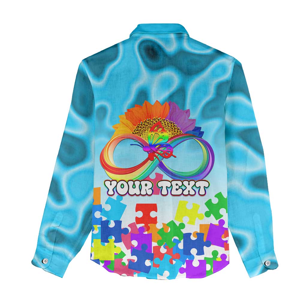 World Autism Awareness Day 2024 Women Casual Shirt In A World Where You Can Be Anything Be Kind LT01