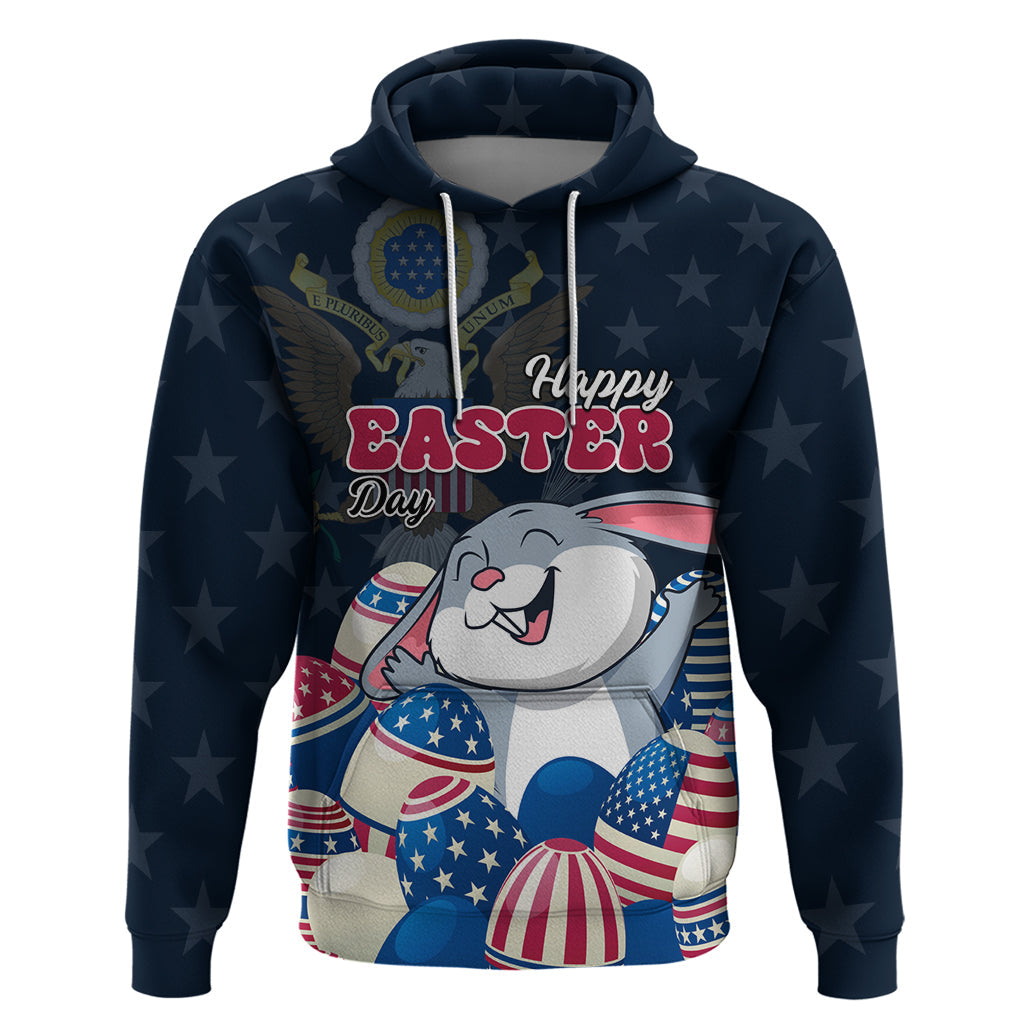 American Easter Day 2024 Hoodie Bunny With US Easter Eggs LT01