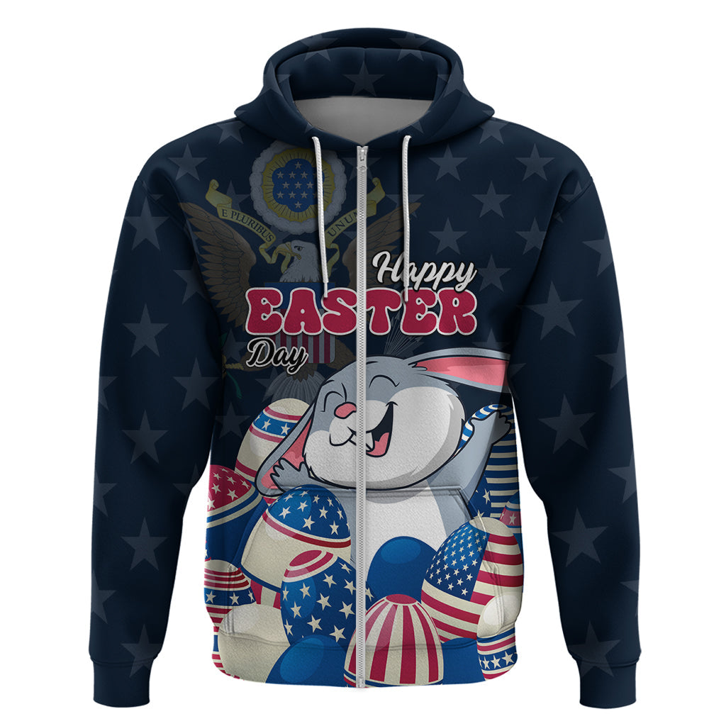 American Easter Day 2024 Hoodie Bunny With US Easter Eggs LT01