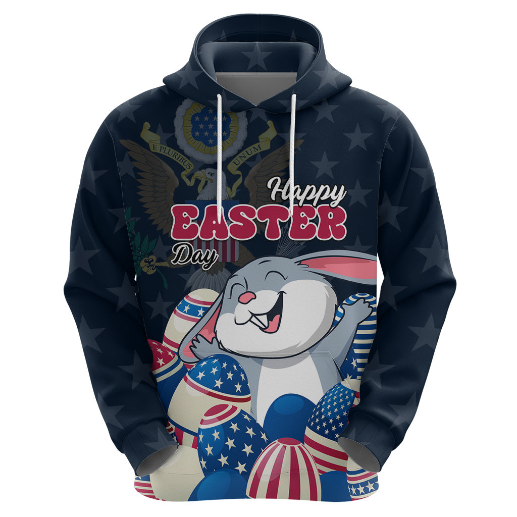 American Easter Day 2024 Hoodie Bunny With US Easter Eggs LT01