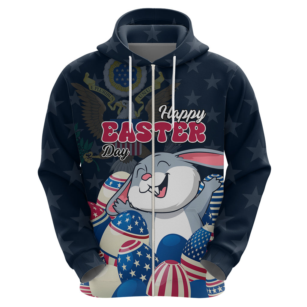 American Easter Day 2024 Hoodie Bunny With US Easter Eggs LT01