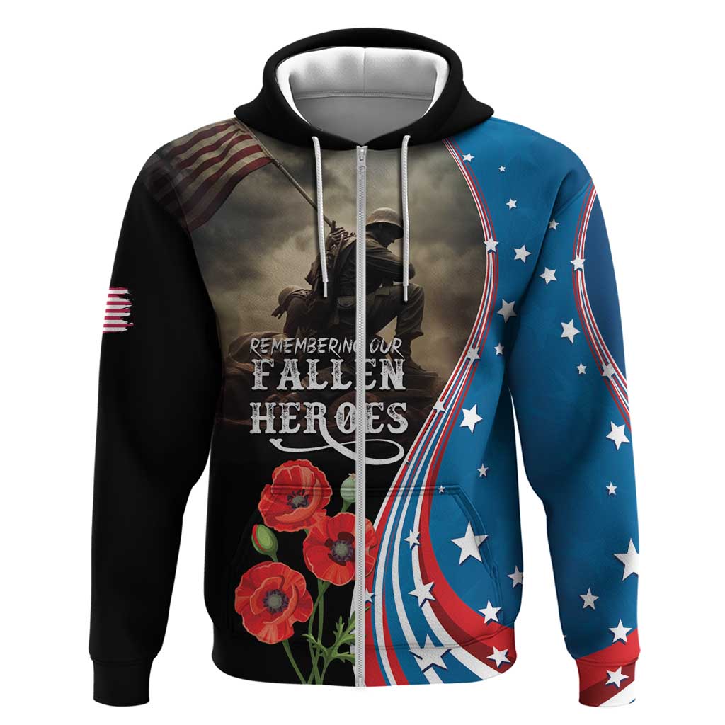 US Memorial Day 2025 Hoodie Remembering Our Fallen Heroes LT01