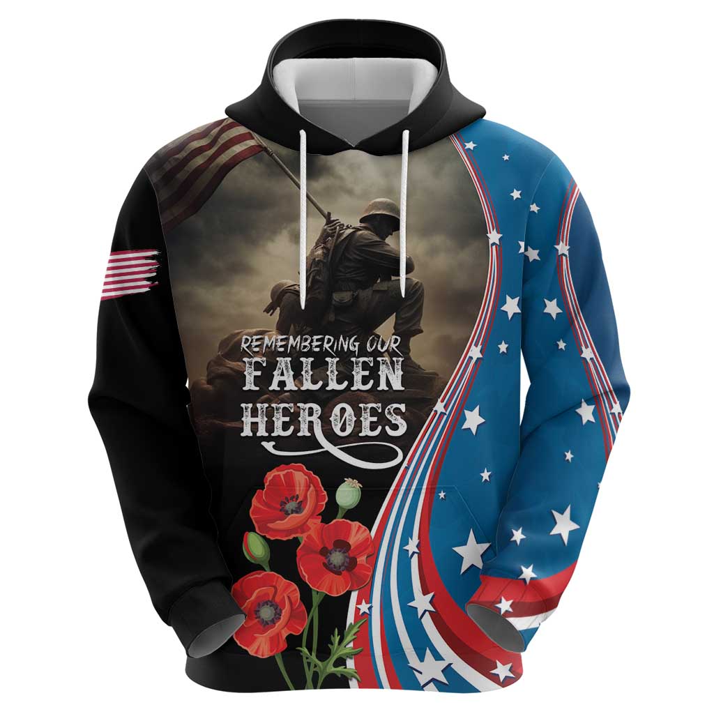 US Memorial Day 2025 Hoodie Remembering Our Fallen Heroes LT01