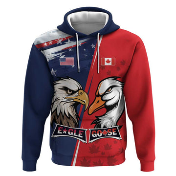 Personalized Canada Goose x USA Band Eagle Faced Off Hoodie LT01