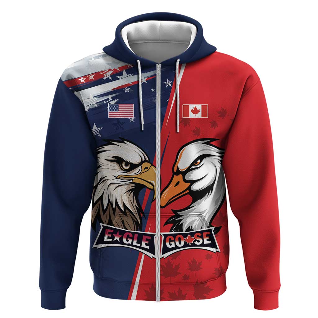 Personalized Canada Goose x USA Band Eagle Faced Off Hoodie LT01