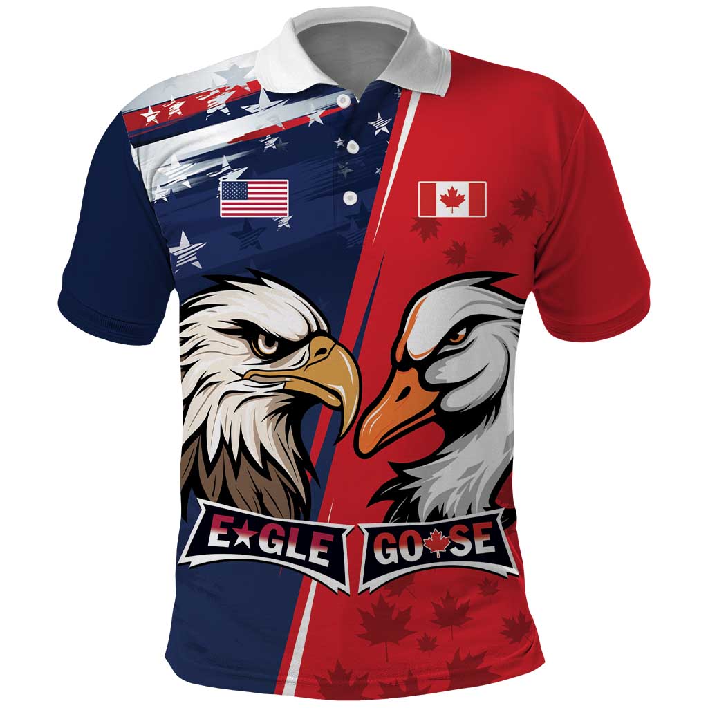 Personalized Canada Goose x USA Band Eagle Faced Off Polo Shirt LT01
