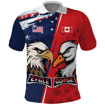 Personalized Canada Goose x USA Band Eagle Faced Off Polo Shirt LT01