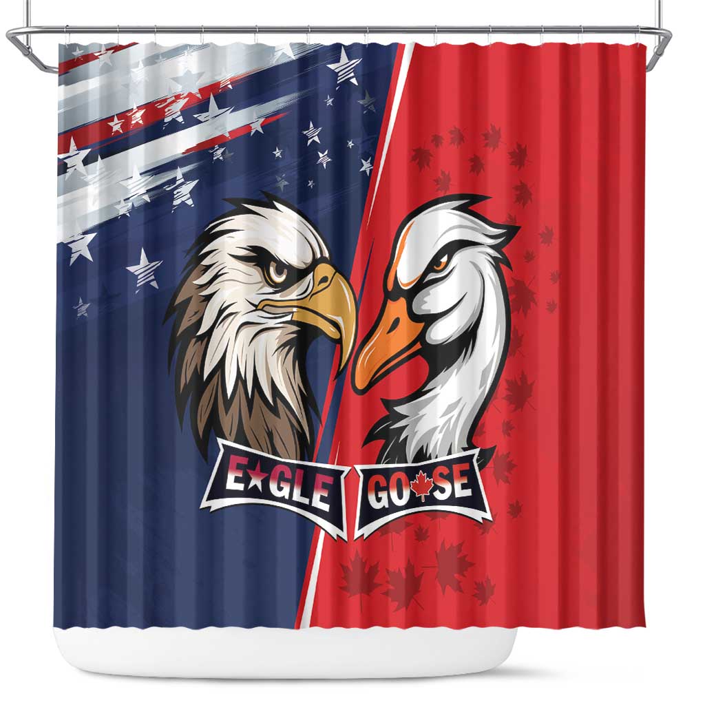 Canada Goose x USA Band Eagle Faced Off Shower Curtain LT01